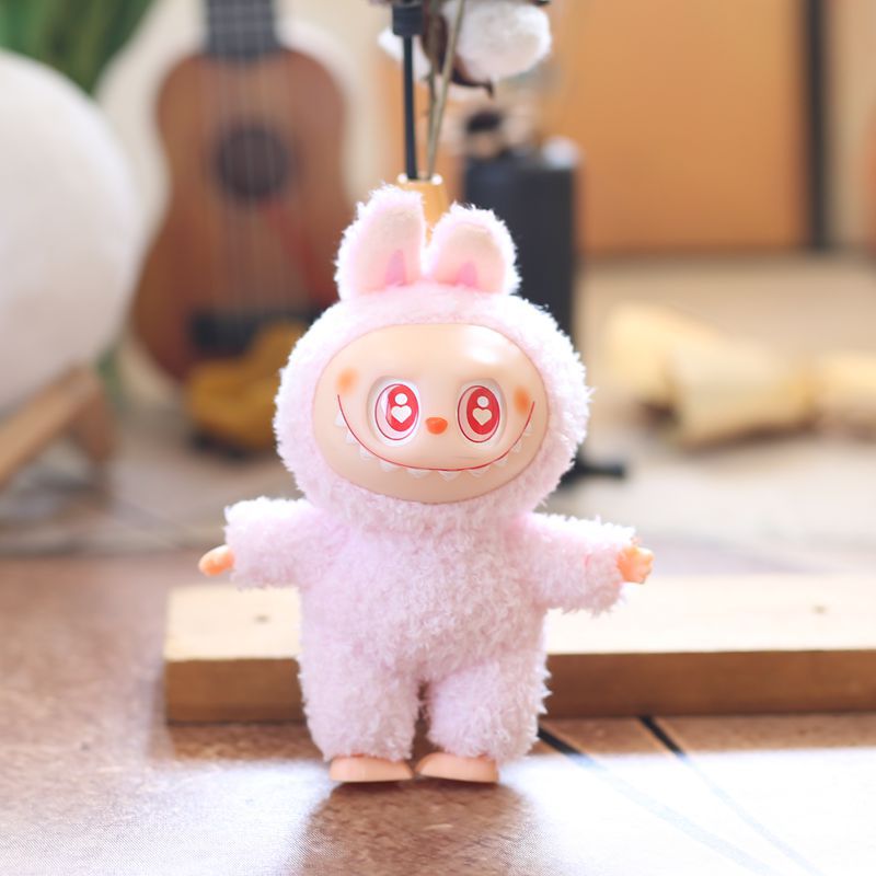 Labubu Keychain 6.7inch The Monsters Cute Mini Vinyl Plush Doll Desktop Ornament