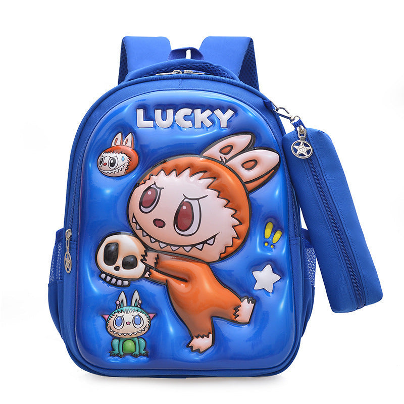 Kids Labubu School Backpack The Monster Shoulder Bag for Boys and Girls