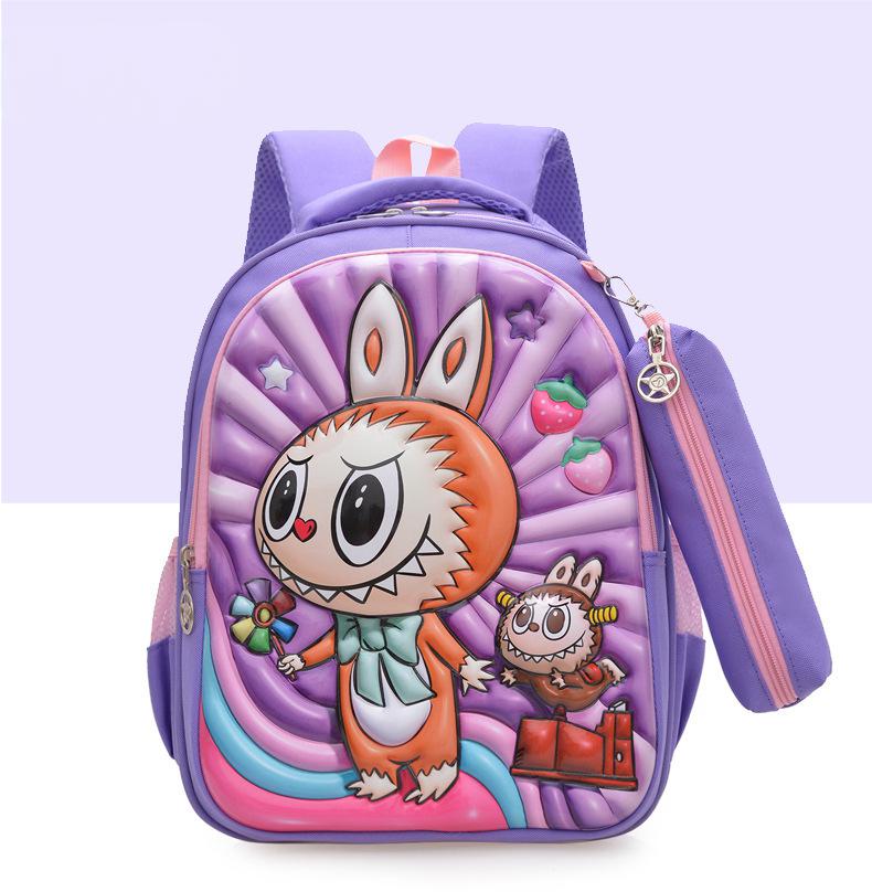 Kids Labubu School Backpack The Monster Shoulder Bag for Boys and Girls