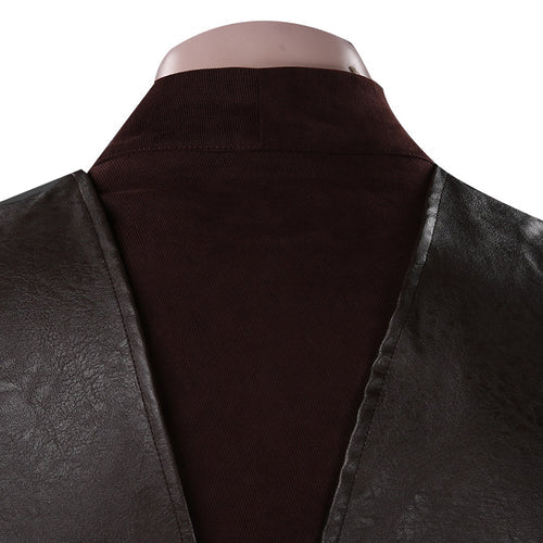Anakin Skywalker Costume Adult Brown Jedi Hooded Robe Shirt Pants Full Set Outfits
