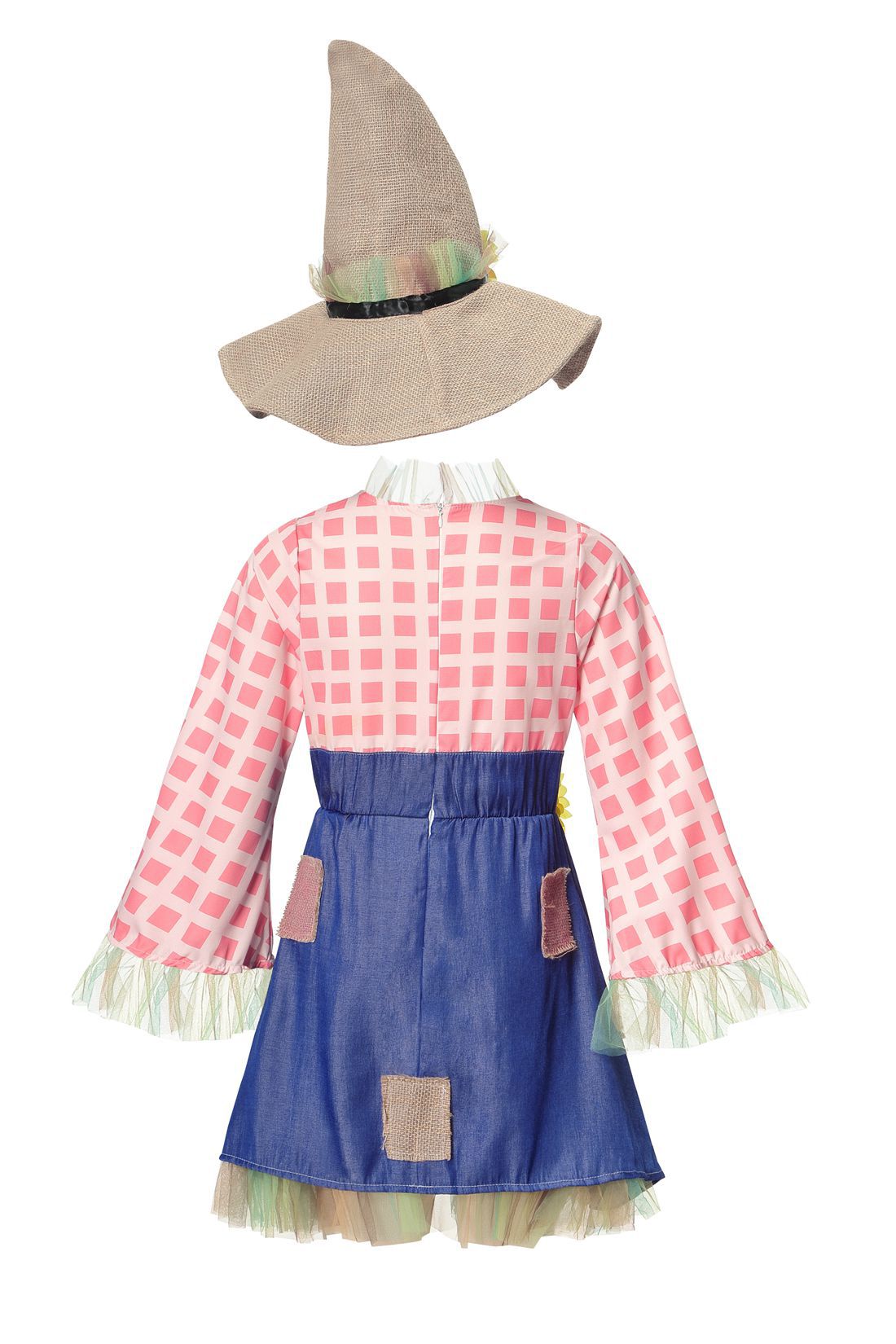 Female Scarecrow Costume Girls and Women Scarecrow Cosplay Outfit Summer Outing Dress