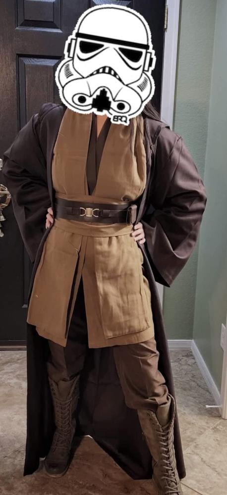 Obi Wan Costume Adult Jedi Tunic Hooded Robe Uniform Full Jedi Cosplay suit