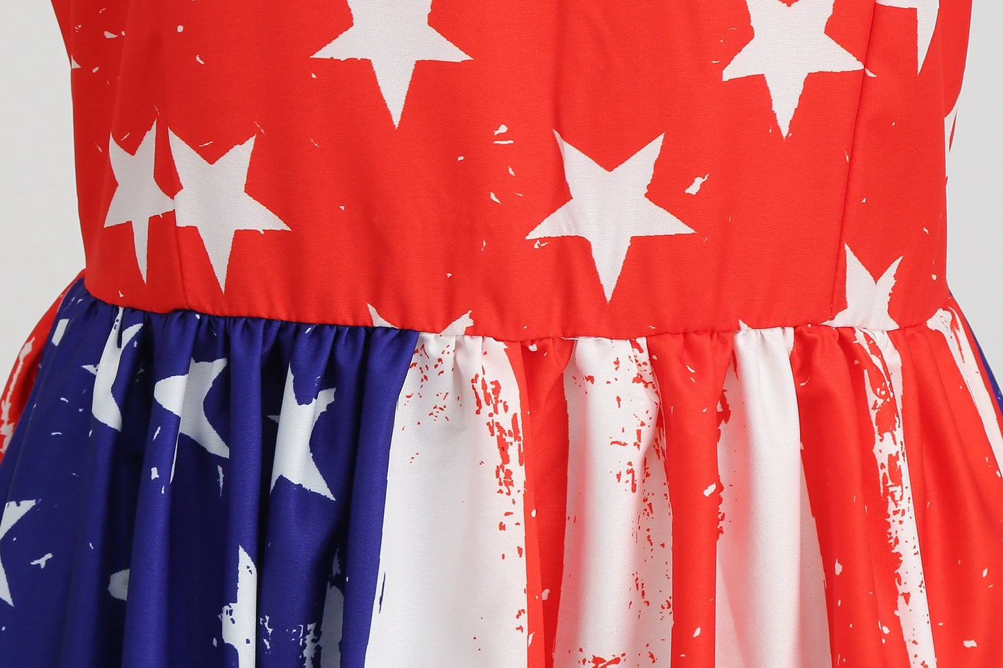 Women's Fourth Of July Dress Colorful Spaghetti Strap Patriotic Dress