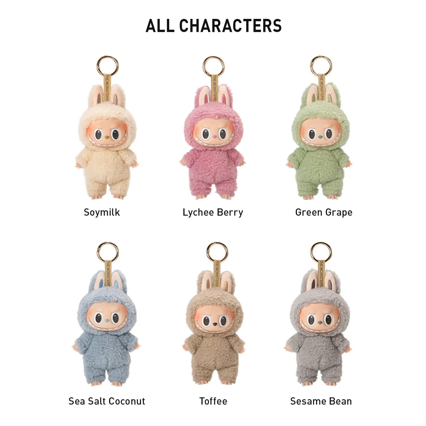 6.7" Labubu Keychain Plush Doll Toy Exciting Macaron Vinyl Face Labubu Plush Keychains