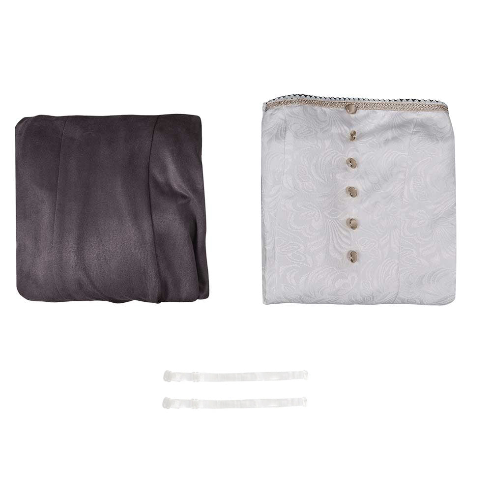 Women Elphaba Grey Outfit Coat and Slip Dress Set Halloween Party Outfits