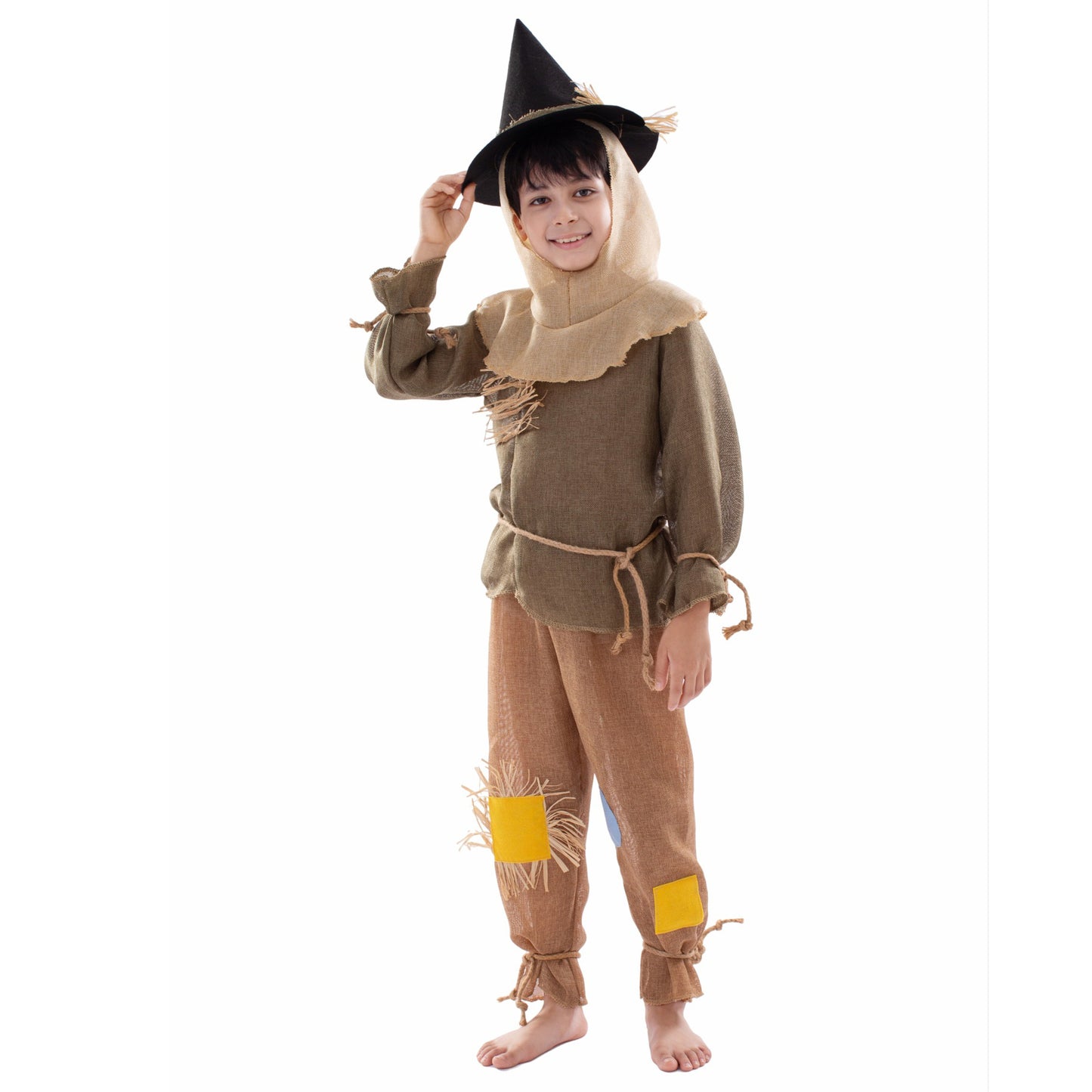 Boys Scarecrow Costume Kids Party Halloween Scarecrow Cosplay Outfit Set