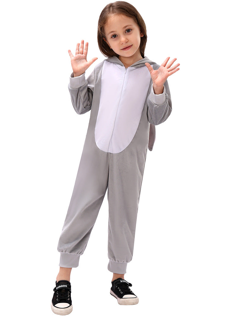 Kids Bunny Costume Girls Boys Fuzzy Bunny Onesie Unisex Easter Outfit