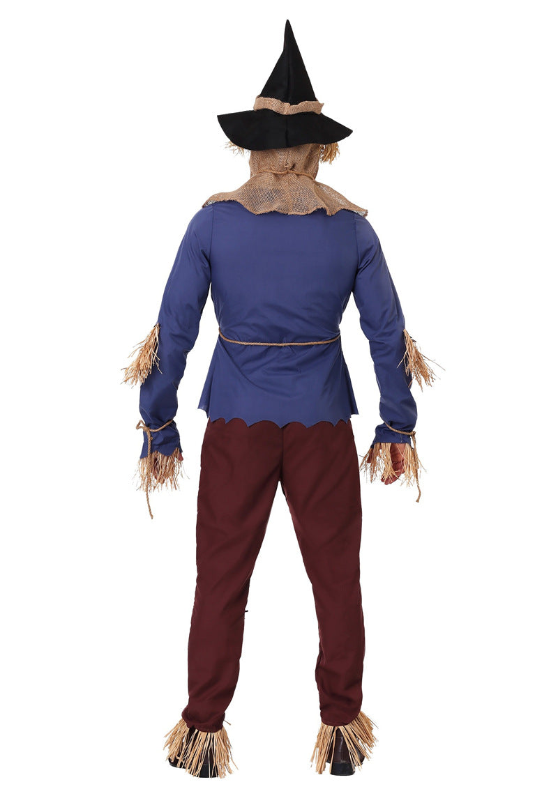 Couple Scarecrow Costume Women and Men Adult Scarecrow Halloween Costumes
