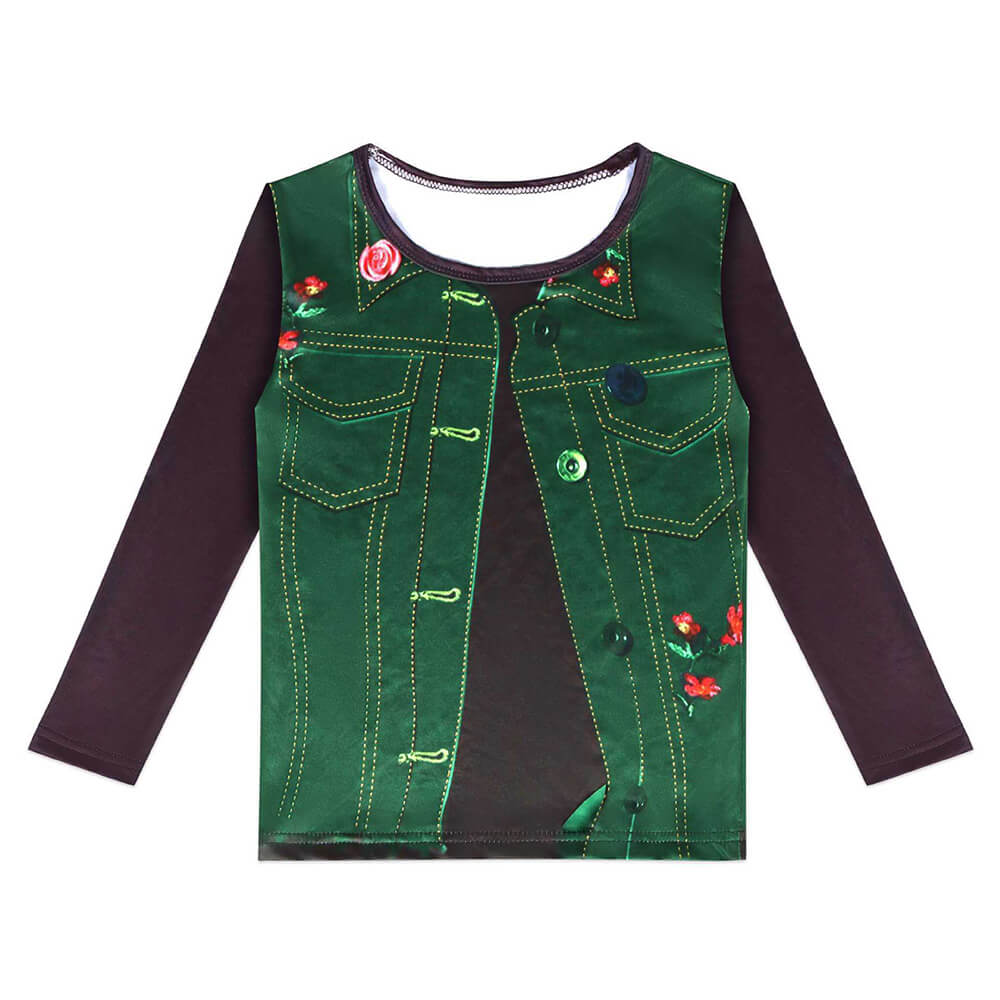 Kids Zombies Zoey Cosplay Suit Tops and Skirt Full Set for Girls Fancy Outfits