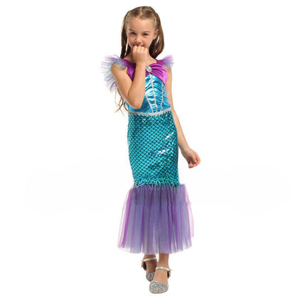 Children Mermaid Dress Costume