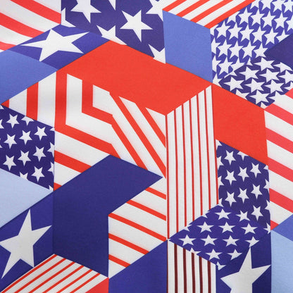 Women Independence Day Dress Vintage Stars Flag Sleeveless Dress