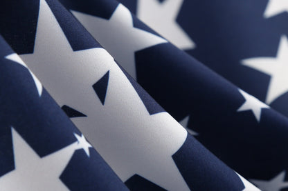 Adult Memorial Day Dress Fourth Of July Patriotic Dress V-neck Flag Dress