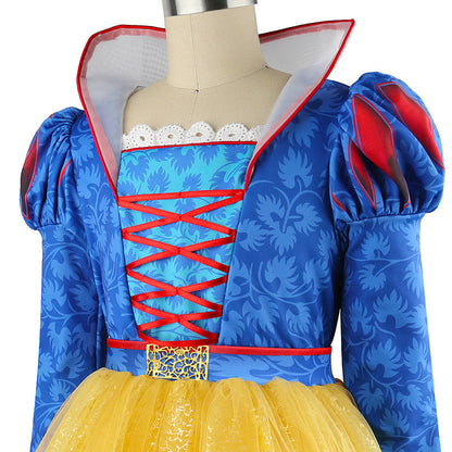 Girls Movie 2025 Princess Costume Puff Long Sleeve Party Dress Up Cosplay Outfit