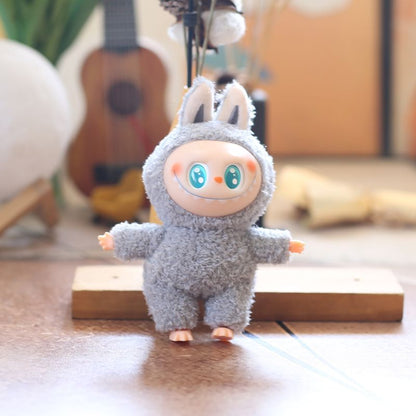 Labubu Keychain 6.7inch The Monsters Cute Mini Vinyl Plush Doll Desktop Ornament