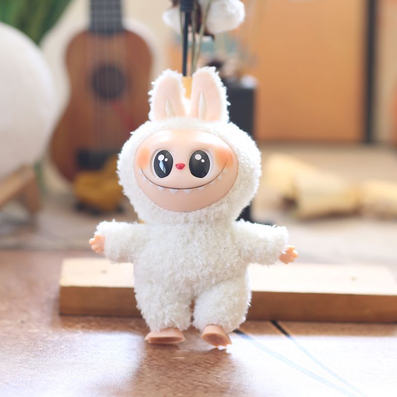 Labubu Keychain 6.7inch The Monsters Cute Mini Vinyl Plush Doll Desktop Ornament