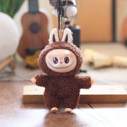 Labubu Keychain 6.7inch The Monsters Cute Mini Vinyl Plush Doll Desktop Ornament