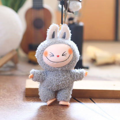 Labubu Keychain 6.7inch The Monsters Cute Mini Vinyl Plush Doll Desktop Ornament