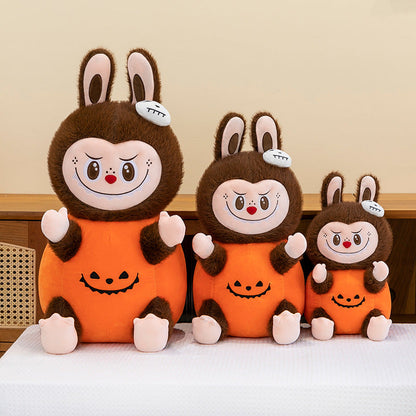 Labubu Plush Doll Spooky Monster Labubu Pumpkin Toy Sleeping Doll Halloween Gift