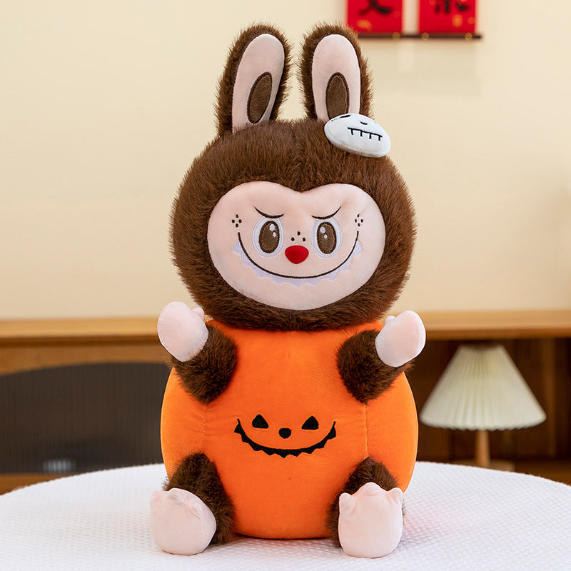 Labubu Plush Doll Spooky Monster Labubu Pumpkin Toy Sleeping Doll Halloween Gift