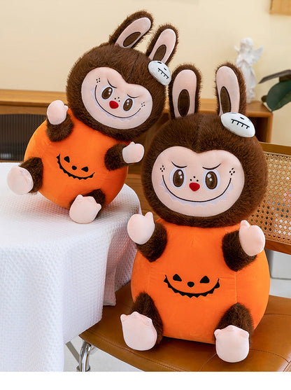 Labubu Plush Doll Spooky Monster Labubu Pumpkin Toy Sleeping Doll Halloween Gift