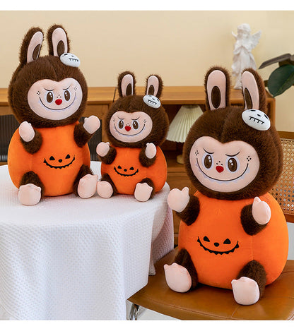 Labubu Plush Doll Spooky Monster Labubu Pumpkin Toy Sleeping Doll Halloween Gift