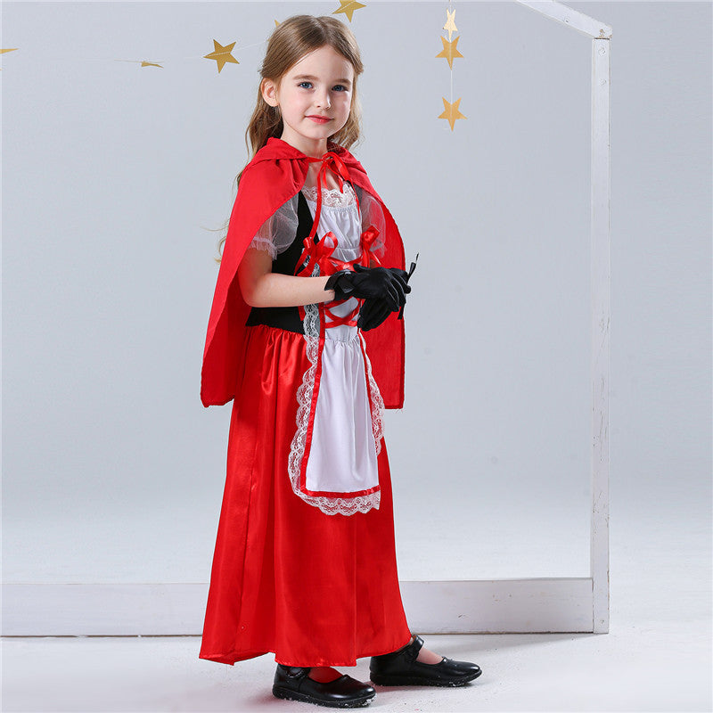 Little Red Riding Hood Costume for Girls – Fairy Tale Dress-Up Outfit