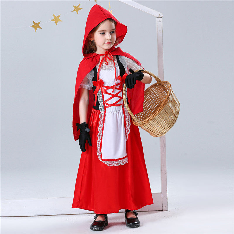 Little Red Riding Hood Costume for Girls – Fairy Tale Dress-Up Outfit