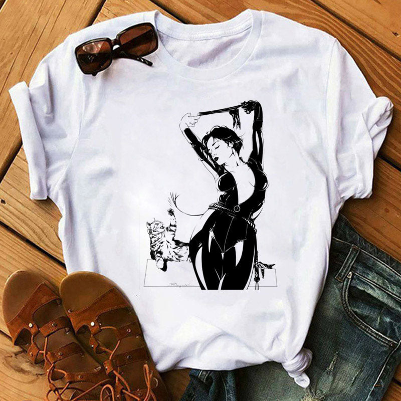 Catwoman-Themed Graphic T-Shirts