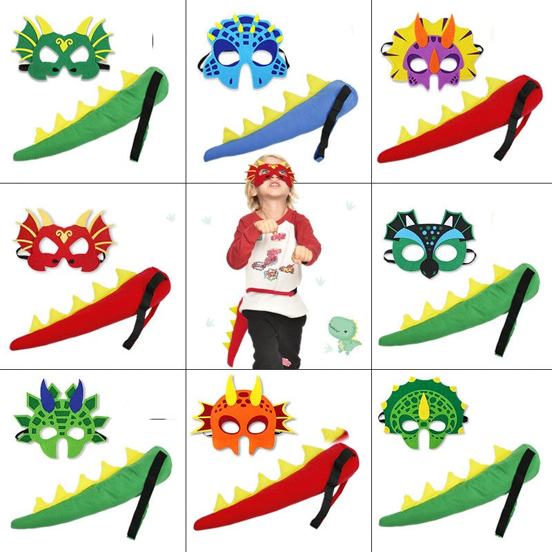 Children's Dinosaur Tail and Mask Set