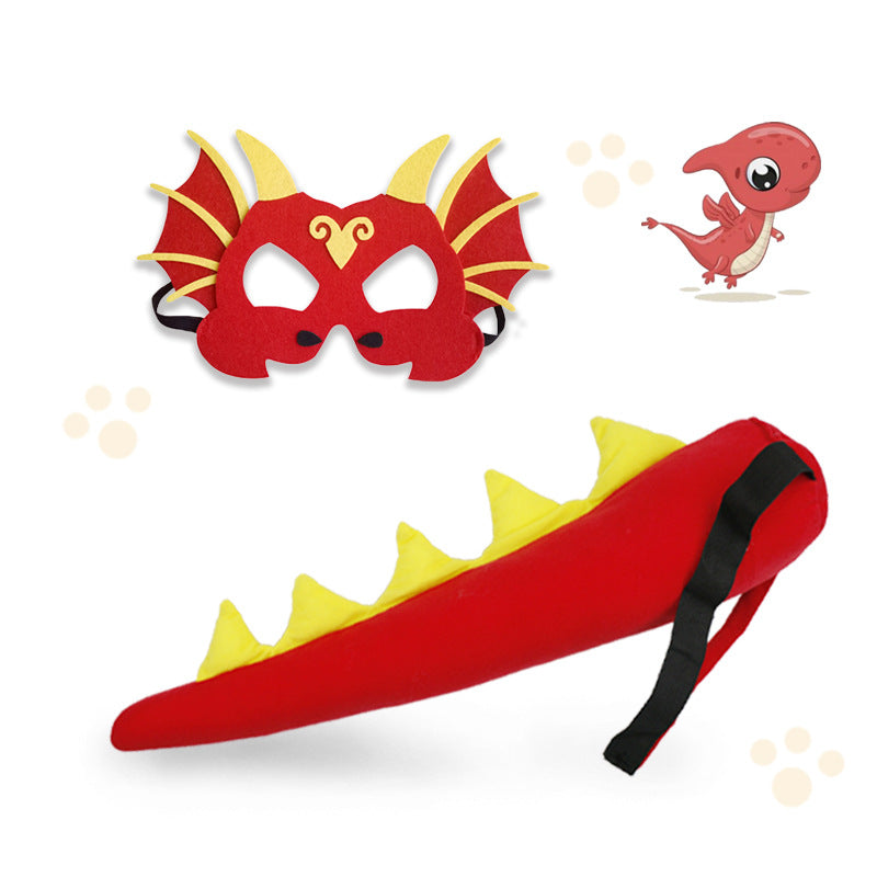 Children's Dinosaur Tail and Mask Set
