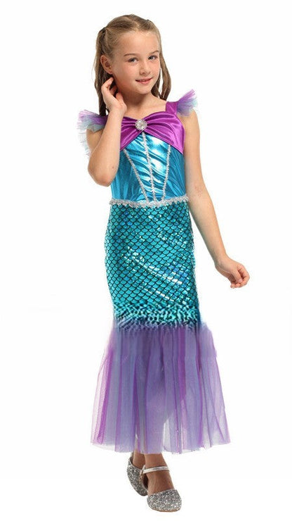 Children Mermaid Dress Costume
