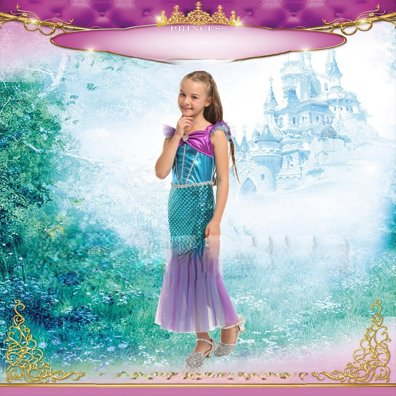 Children Mermaid Dress Costume
