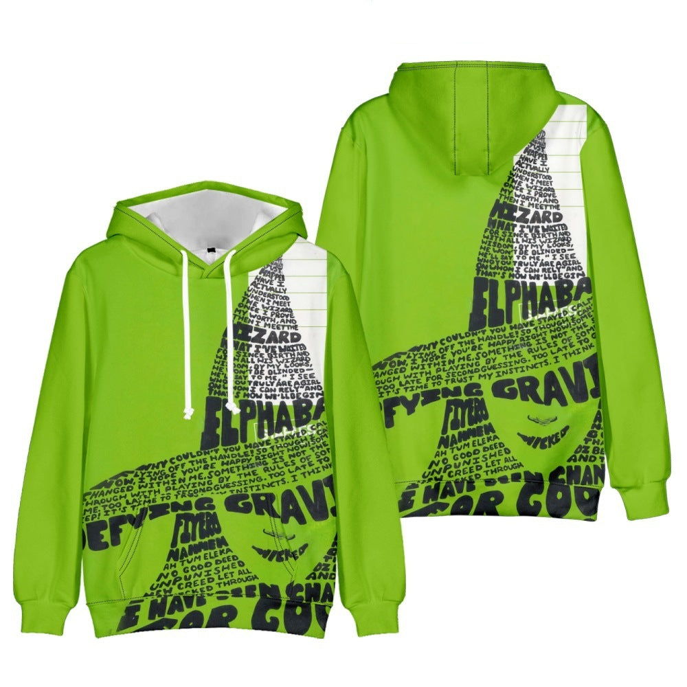 Adult Wicked Elphaba Hoodie Green Good Witch Sweatshirt Hooded Long Sleeve Womens Witch Outfit