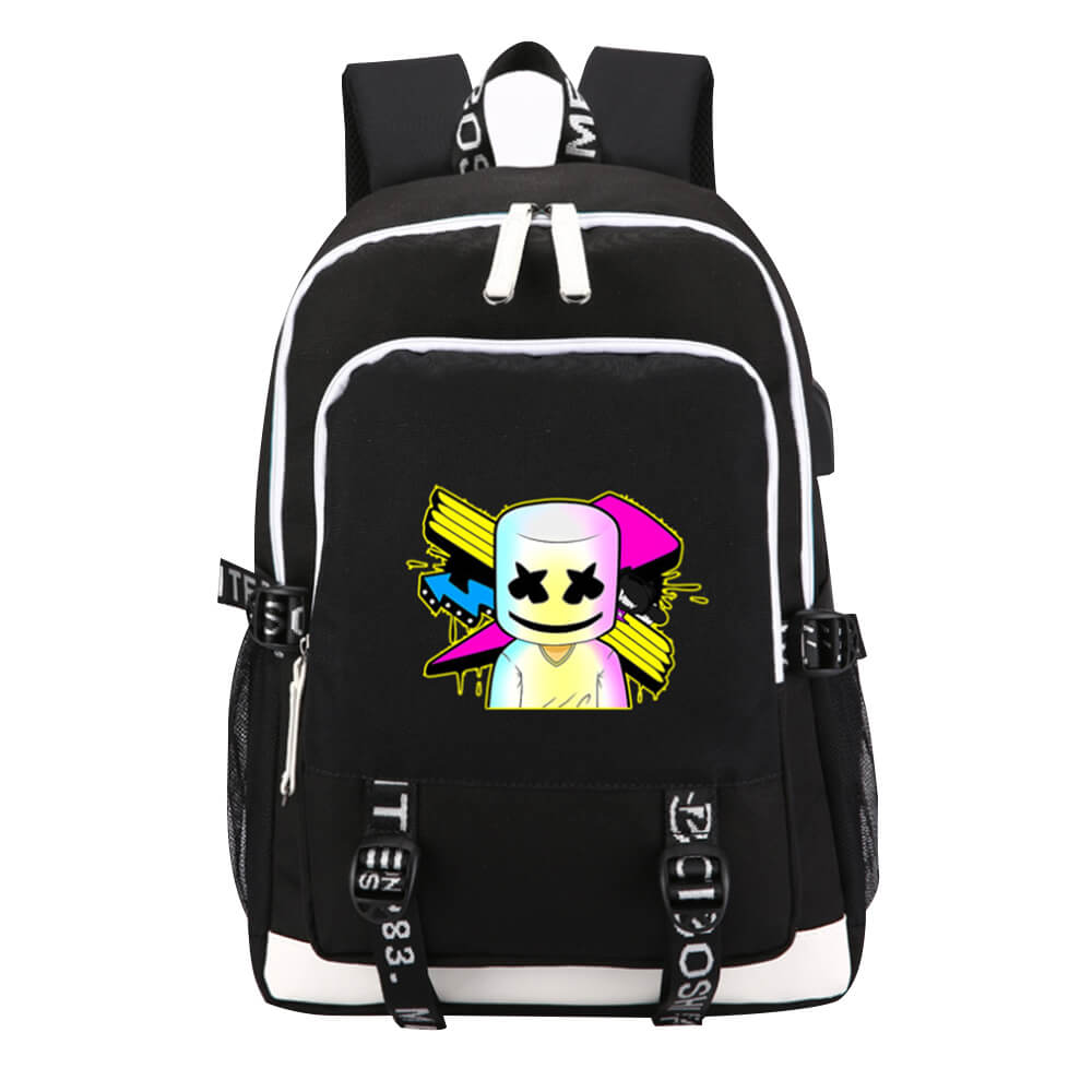 Anti Theft Marshmallow Backpack Luminous Travel Backpack with USB Charging Port, Unisex College Bookbag Laptop Backpack