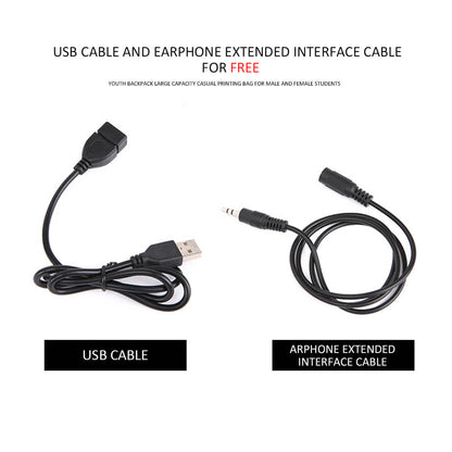 Anti Theft Marshmallow Backpack Luminous Travel Backpack with USB Charging Port, Unisex College Bookbag Laptop Backpack