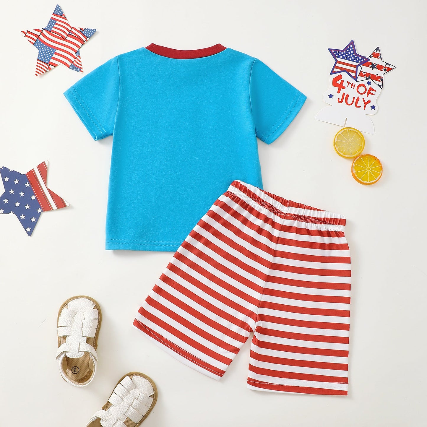 Baby and Toddler Independence Day Outfit Summer T-shirt and Shorts