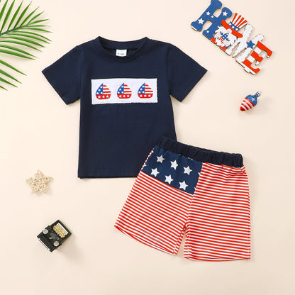 Baby and Toddler Independence Day Outfit Summer T-shirt and Shorts