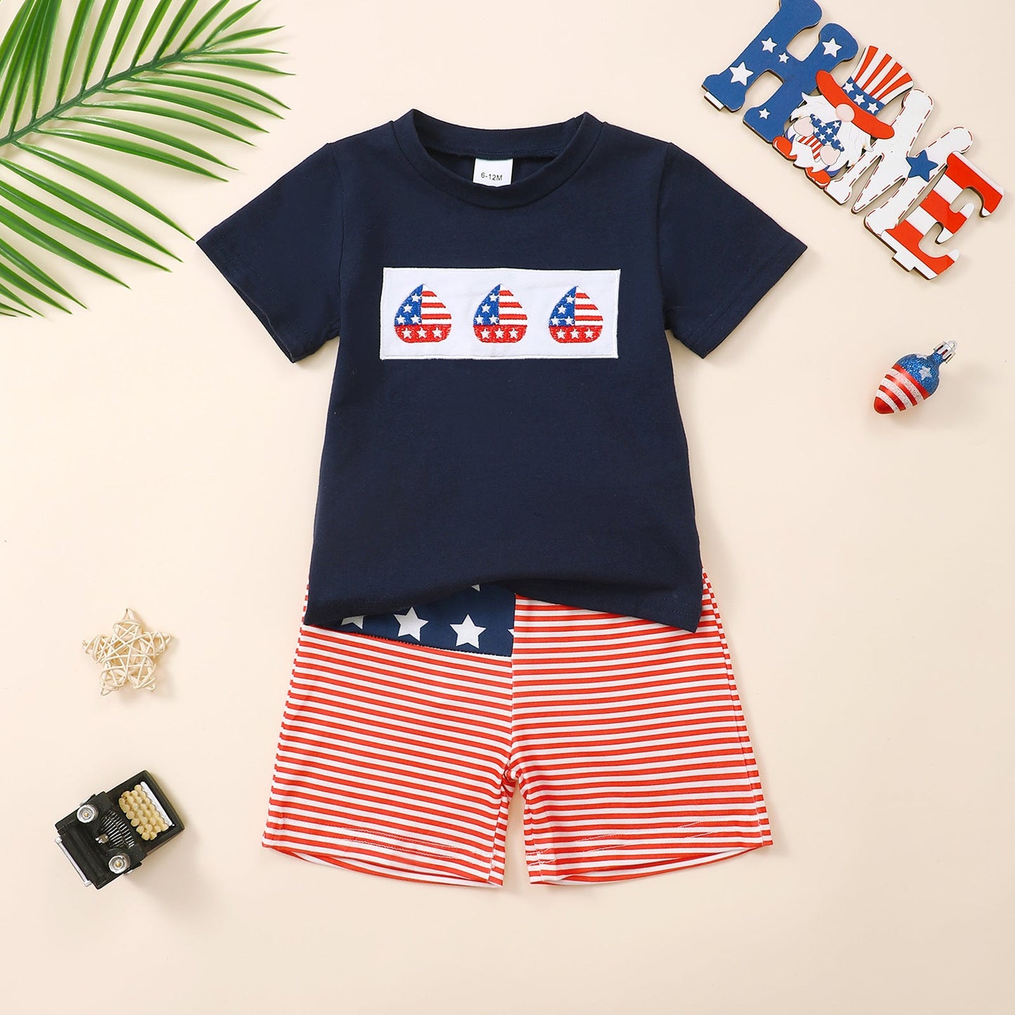 Baby and Toddler Independence Day Outfit Summer T-shirt and Shorts