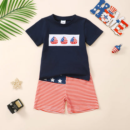 Baby and Toddler Independence Day Outfit Summer T-shirt and Shorts