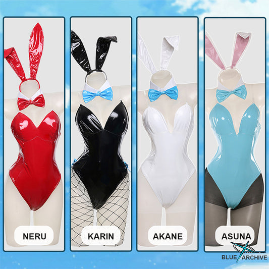 Blue Archive Bunny Costumes Sexy Bunny Girl Cosplay Bodysuit Full Set