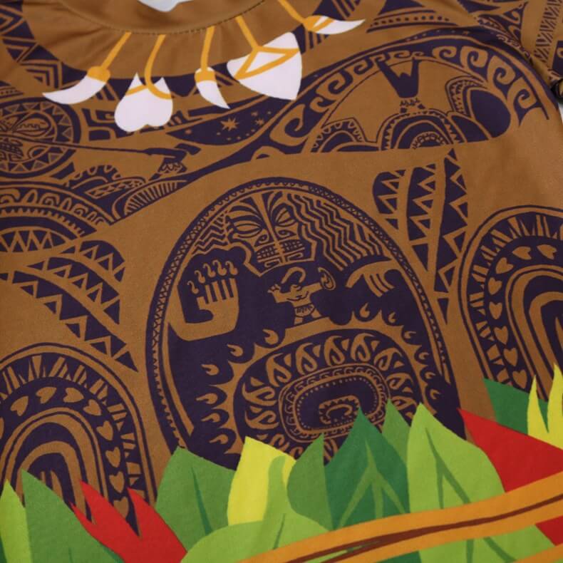 Kids Maui Swimsuit Movie Moana Tattoo Printed Swimwear For Boys 4T-10 Years