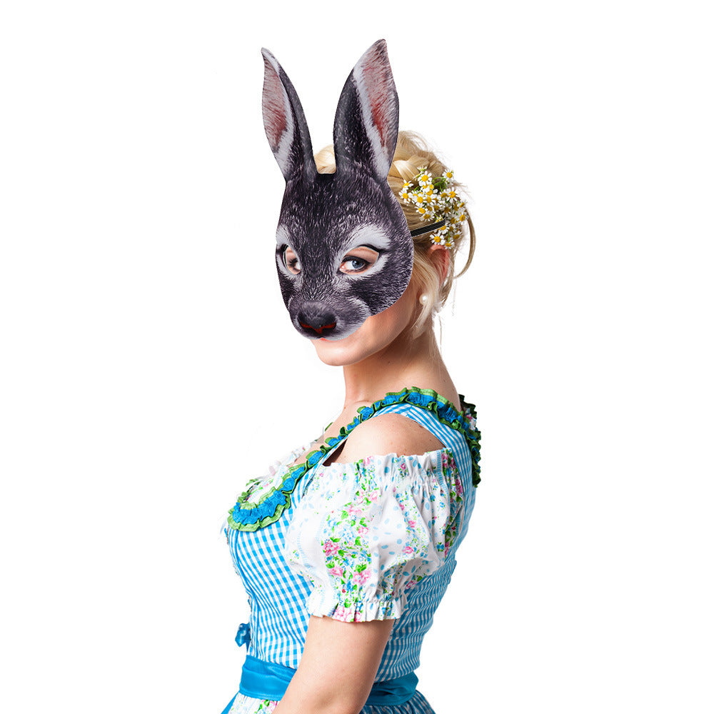 Adult Bunny Mask Unisex Rabbit Masquerade Mask Easter Bunny Costume Accessories