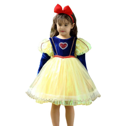 Child's Princess Dress Long Sleeve Puff Dress Party Dress Up Halloween Costume