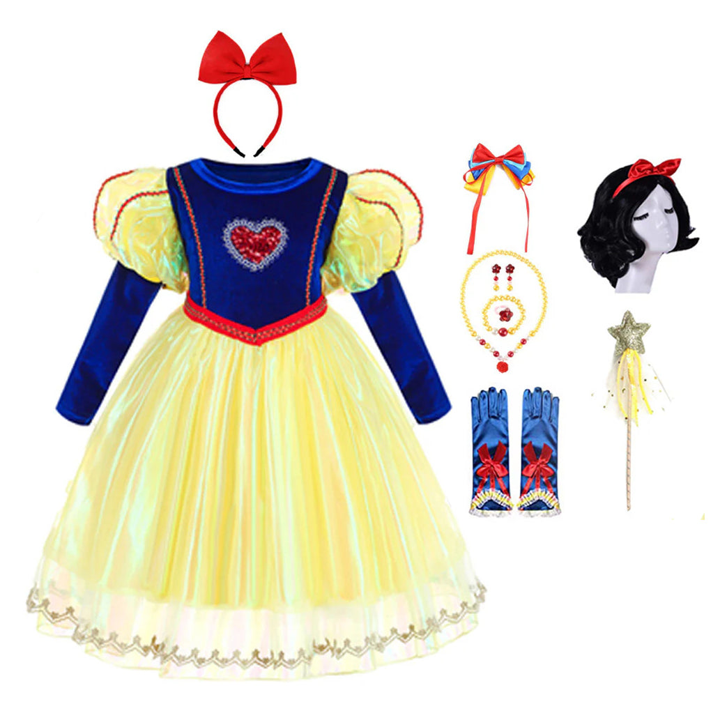 Child's Princess Dress Long Sleeve Puff Dress Party Dress Up Halloween Costume