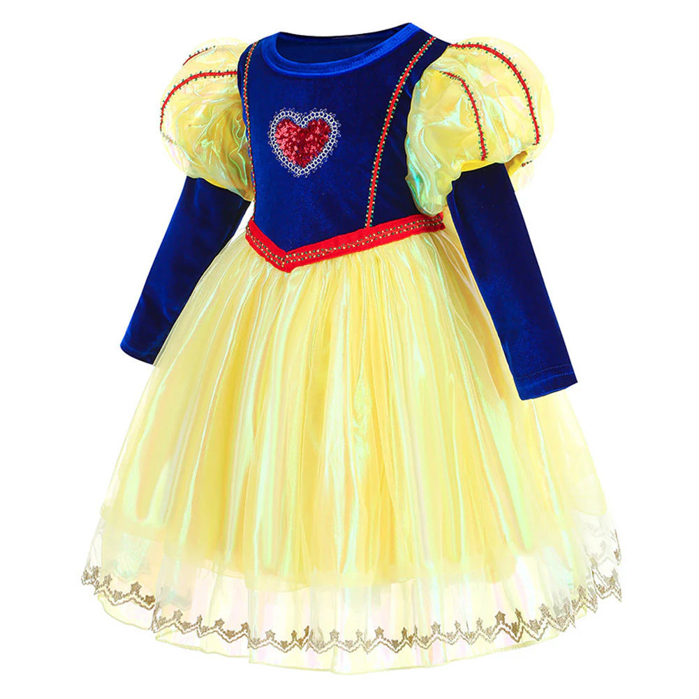 Child's Princess Dress Long Sleeve Puff Dress Party Dress Up Halloween Costume