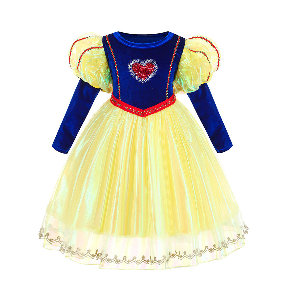 Child's Princess Dress Long Sleeve Puff Dress Party Dress Up Halloween Costume
