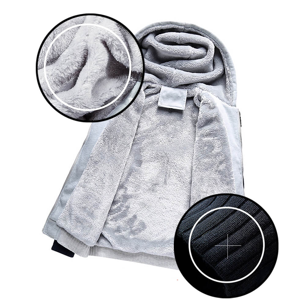 DJ Marsh-mallo Jacket Thick Fleece Coat DJ Rock Smiley Face Zipup Hoodies Winter Clothes