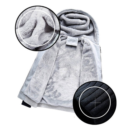 DJ Marsh-mallo Jacket Thick Fleece Coat DJ Rock Smiley Face Zipup Hoodies Winter Clothes