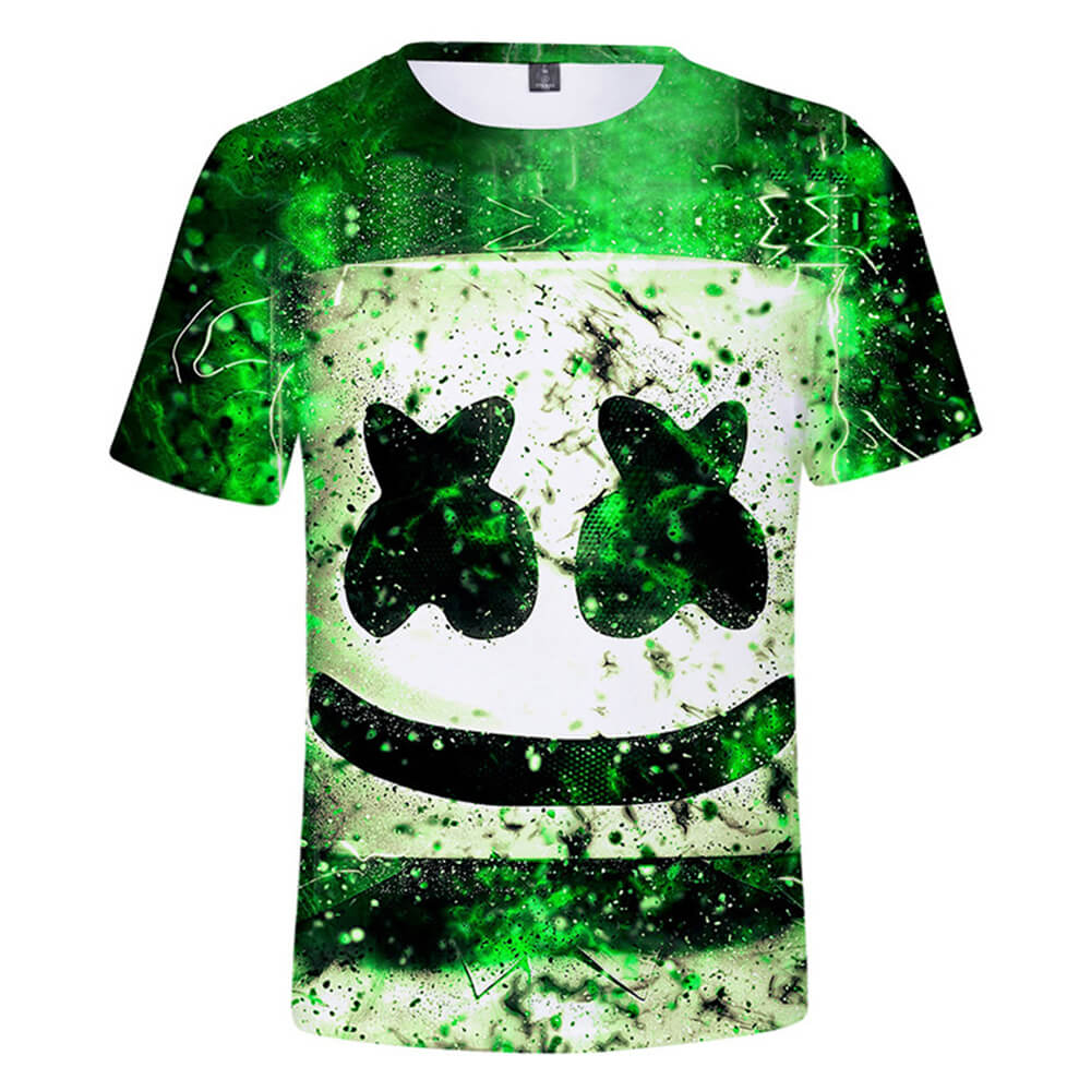 DJ Marshmallow T-shirt Pullover Short Sleeve Shirt For Kids and Adult