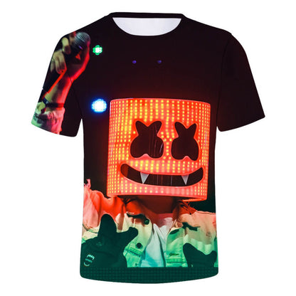 DJ Marshmallow T-shirt Pullover Short Sleeve Shirt For Kids and Adult